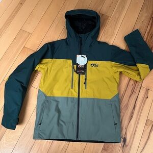 Picture Organic Men's Green and Yellow Ski Jacket